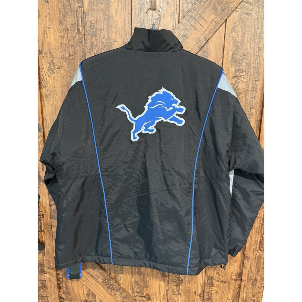 Detroit Lions Women’s Medium STARTER Black Half-Zip Jacket - New - Picture 6 of 12